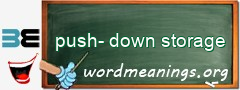 WordMeaning blackboard for push-down storage
